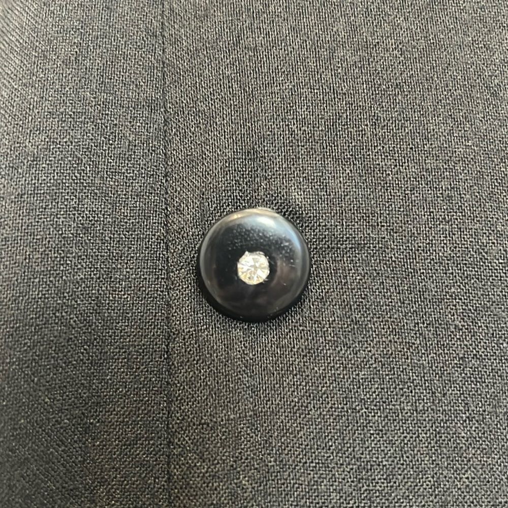 Vintage Rare Wayne Clark Black Wool Double‎ Breasted Coat Dress Size 10 - Picture 7 of 13